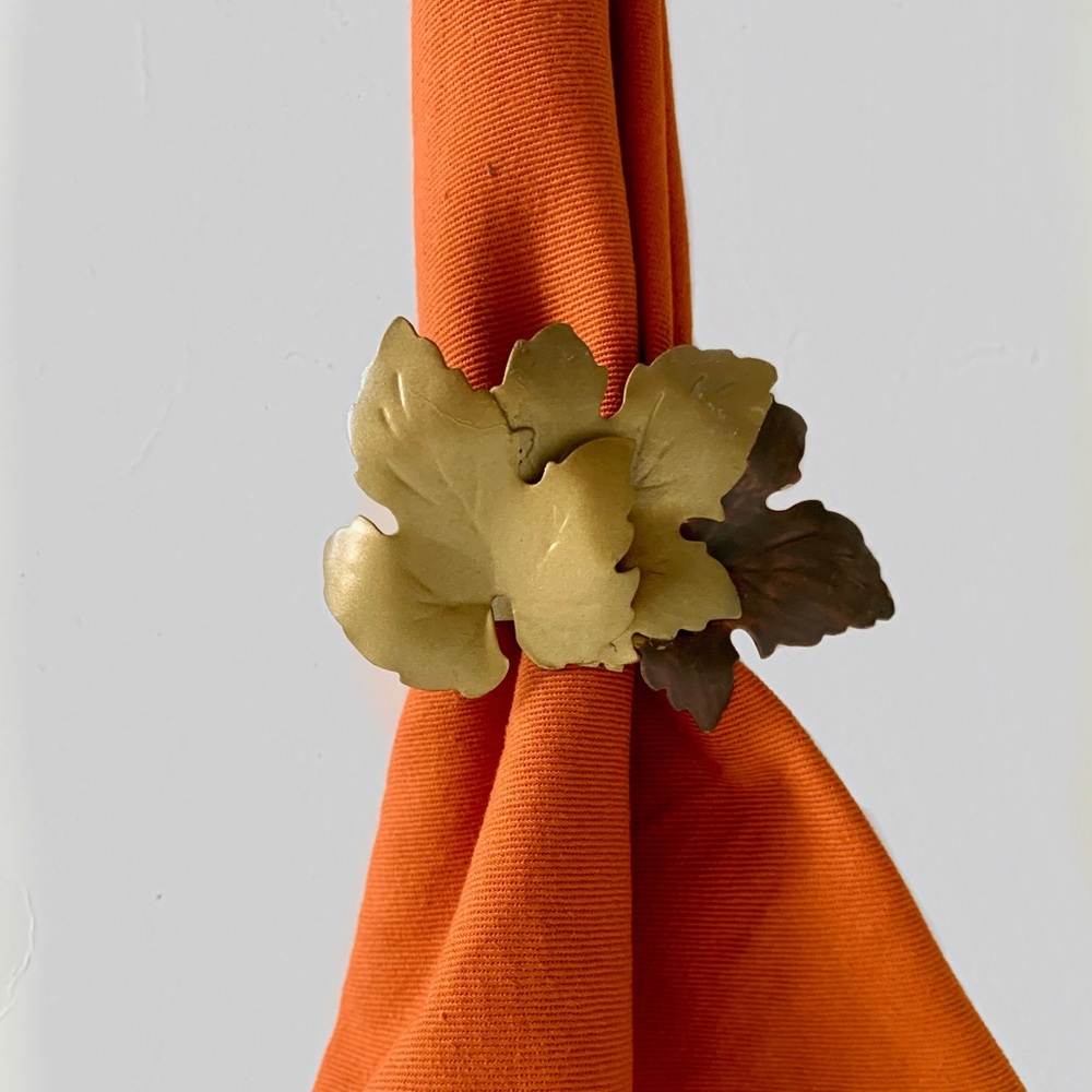 Fall Autumn Thanksgiving Metal Leaves Napkin Holders –